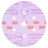 Purple Finishing Film Hookit™ Disc Dust-Free, 30767, 6 in, P1500, 50 discs per box, 4 boxes per case thumbnail 2