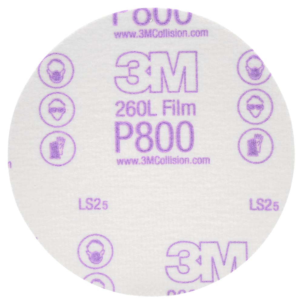 Hookit™ Finishing Film Disc, 00954, 5 in, P800, 100 discs per box, 4 boxes per case