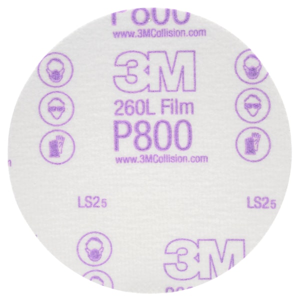 Hookit™ Finishing Film Disc, 00954, 5 in, P800, 100 discs per box, 4 boxes per case