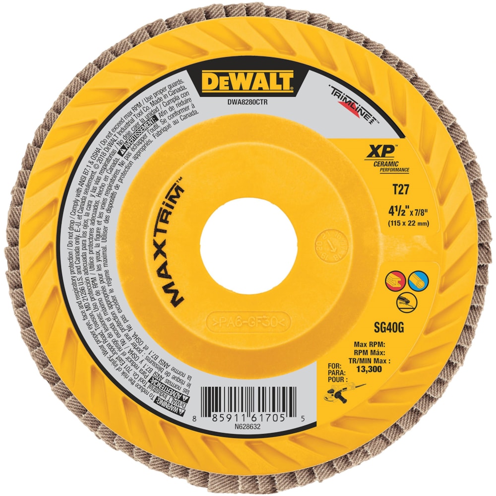 XP™ Ceramic 4-1/2" x 7/8" MAXTRIM™ Trimmable Flap Disc