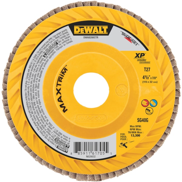 XP™ Ceramic 4-1/2" x 7/8" MAXTRIM™ Trimmable Flap Disc