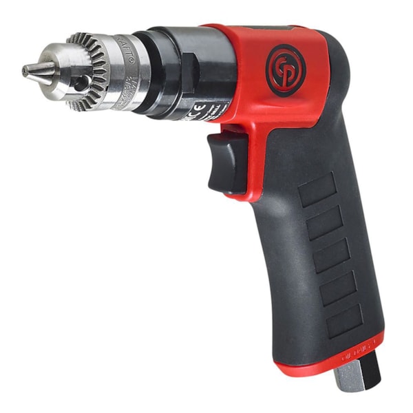 Mini Air Drill, 1/4 in Keyed Chuck, 2800 rpm, 0.3 hp, 16.4 cfm, 90 psi, Aluminum Housing