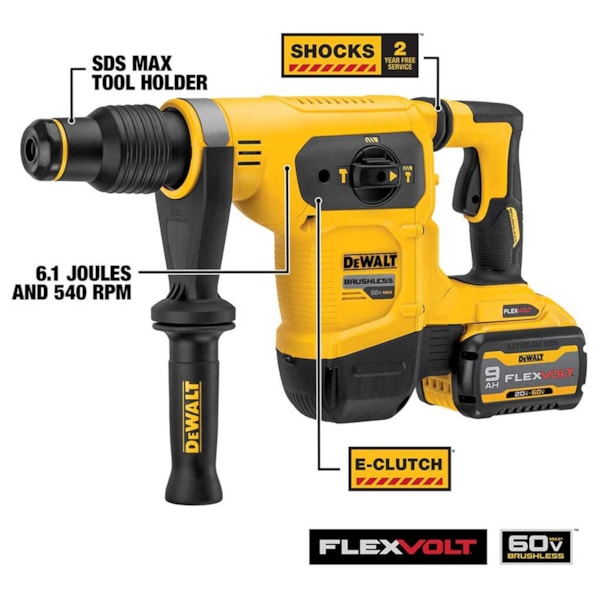 20V 60V MAX* Cordless Brushless 1 9/16" SDS Max Combination Hammer Kit