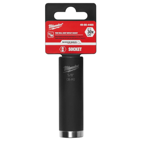 SHOCKWAVE™ Deep Well SAE Impact Socket, 5/8 in Socket, 1/2 in Drive, 3 in OAL, Heat Treated Steel