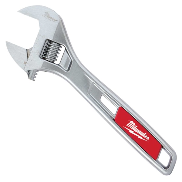 Uninsulated Adjustable Wrench, 6 in Wrench, 9.21 in OAL, Steel