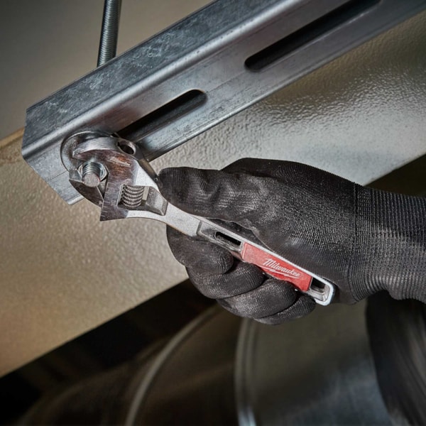 Uninsulated Adjustable Wrench, 6 in Wrench, 9.21 in OAL, Steel