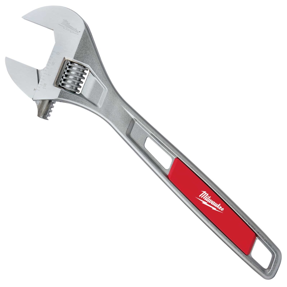 Uninsulated Adjustable Wrench, 15 in Wrench, 17.63 in OAL, Steel