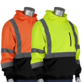 ANSI Type R Class 3 HI-Vis Pullover Sweatshirt with Black Bottom, Custom Product thumbnail 1
