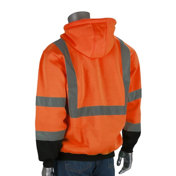 ANSI Type R Class 3 HI-Vis Pullover Sweatshirt with Black Bottom, Custom Product