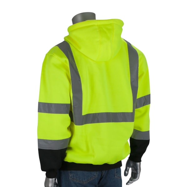 ANSI Type R Class 3 HI-Vis Pullover Sweatshirt with Black Bottom, Custom Product