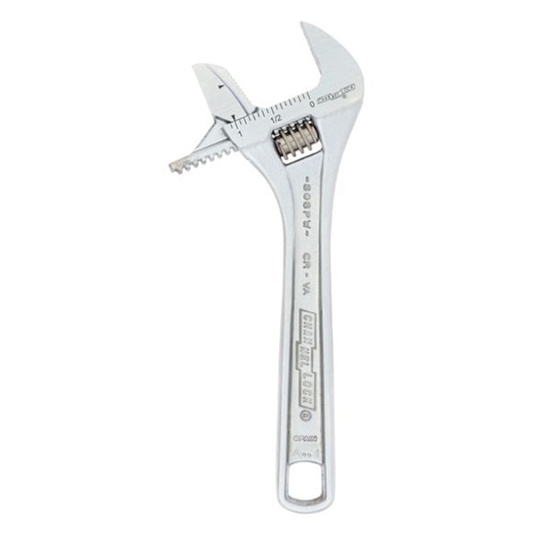6" Reversible Jaw, Extra Wide Adjustable Wrench