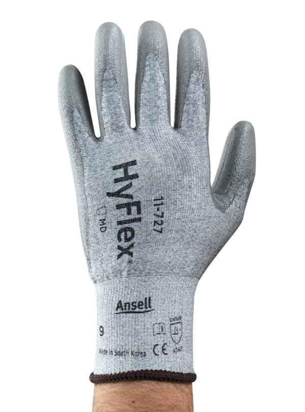 HyFlex® 11-727 PU Coated Level A2 Cut Resistant Gloves