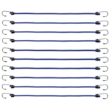 18" Bungee Cord with Steel Hooks, Blue, 10/Pack thumbnail 2