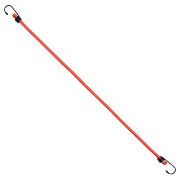 24" Bungee Cord with Steel Hooks, Red, 10/Pack
