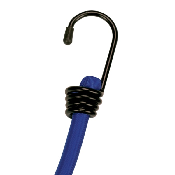 18" Bungee Cord with Steel Hooks, Blue, 10/Pack