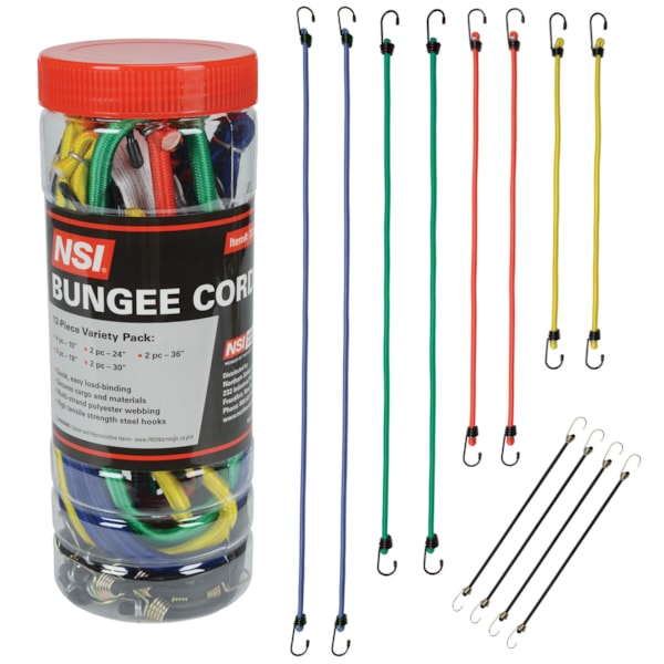 12-Piece Bungee Assortment Kit