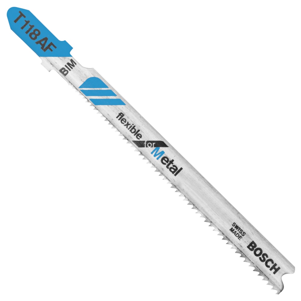 Flexible Jig Saw Blade, 3-5/8 in L x 0.3 in W, 17/24, Bi-Metal Body 5/PK