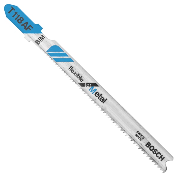 Flexible Jig Saw Blade, 3-5/8 in L x 0.3 in W, 17/24, Bi-Metal Body 5/PK