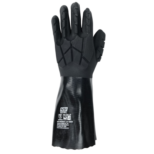 Black Chemical/Impact Protection Non-Cut Glove