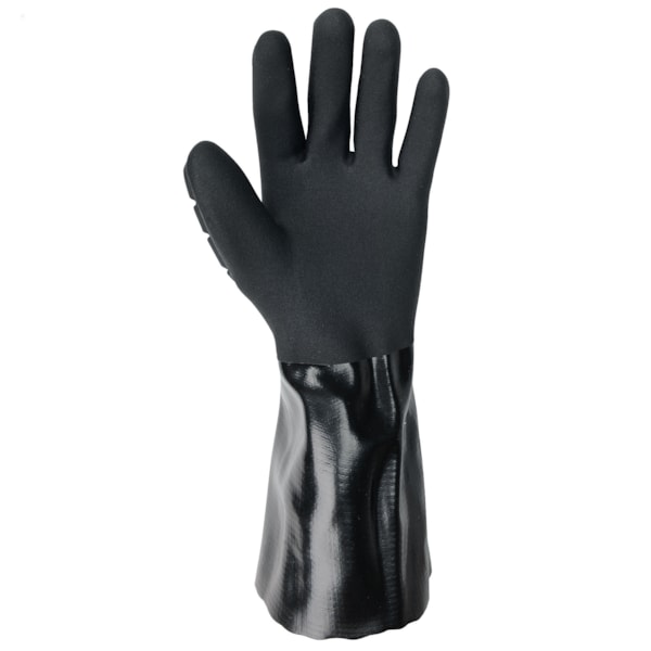 Black Chemical/Impact Protection Non-Cut Glove