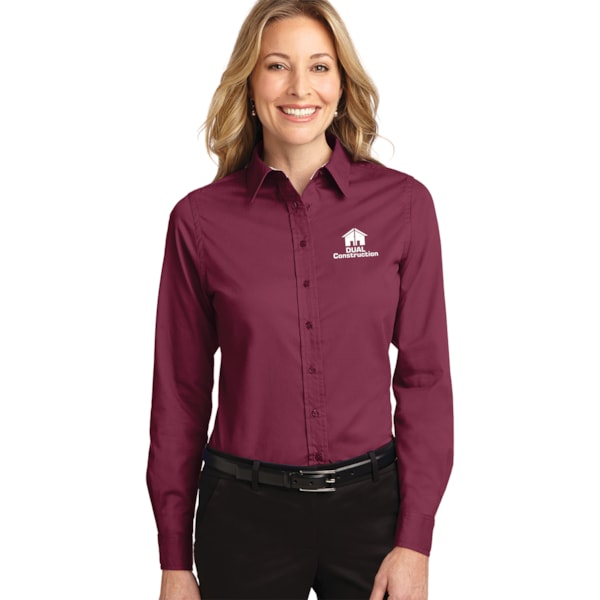 Easy Care Women's Long Sleeve Shirt, Custom Product Add Your Logo