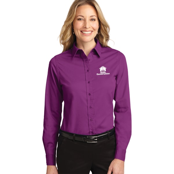Easy Care Women's Long Sleeve Shirt, Custom Product Add Your Logo