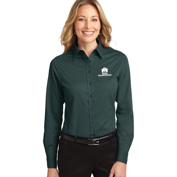 Easy Care Women's Long Sleeve Shirt, Custom Product Add Your Logo