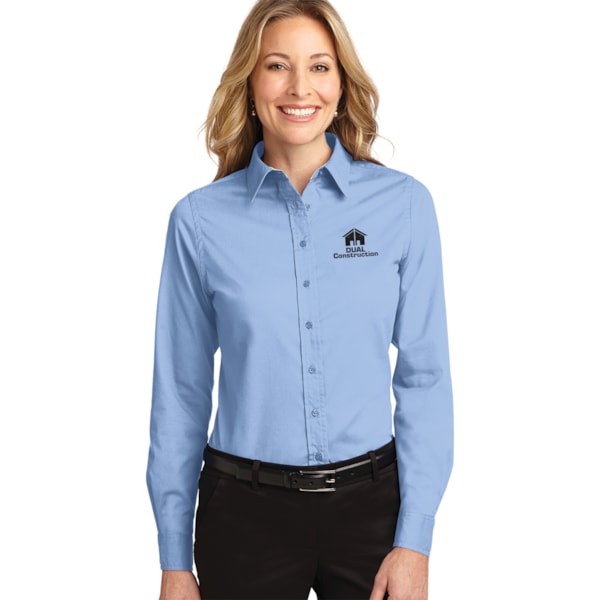 Easy Care Women's Long Sleeve Shirt, Custom Product Add Your Logo