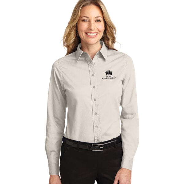 Easy Care Women's Long Sleeve Shirt, Custom Product Add Your Logo