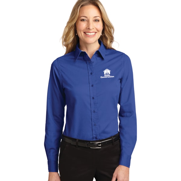 Easy Care Women's Long Sleeve Shirt, Custom Product Add Your Logo
