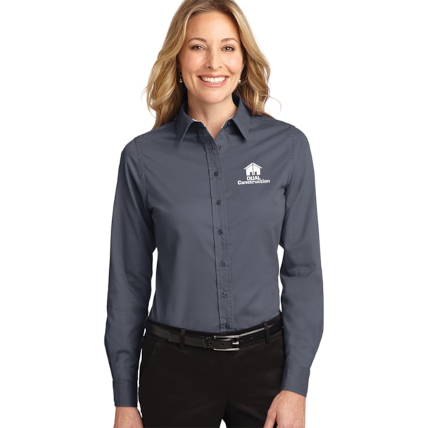 Easy Care Women's Long Sleeve Shirt, Custom Product Add Your Logo
