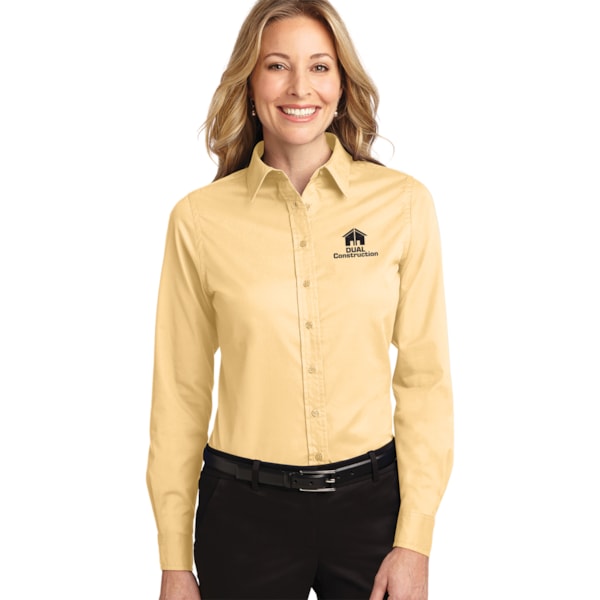 Easy Care Women's Long Sleeve Shirt, Custom Product Add Your Logo