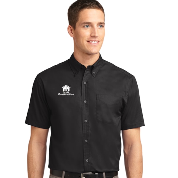 Easy Care Men's Short Sleeve Shirts, Custom Product Add Your Logo