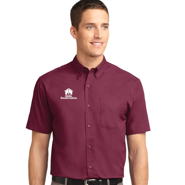 Easy Care Men's Short Sleeve Shirts, Custom Product Add Your Logo