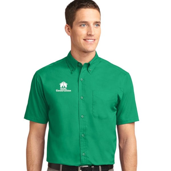 Easy Care Men's Short Sleeve Shirts, Custom Product Add Your Logo