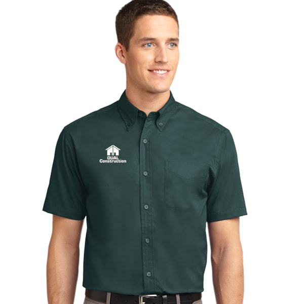 Easy Care Men's Short Sleeve Shirts, Custom Product Add Your Logo
