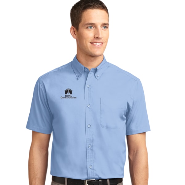 Easy Care Men's Short Sleeve Shirts, Custom Product Add Your Logo