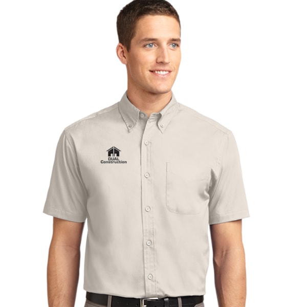 Easy Care Men's Short Sleeve Shirts, Custom Product Add Your Logo