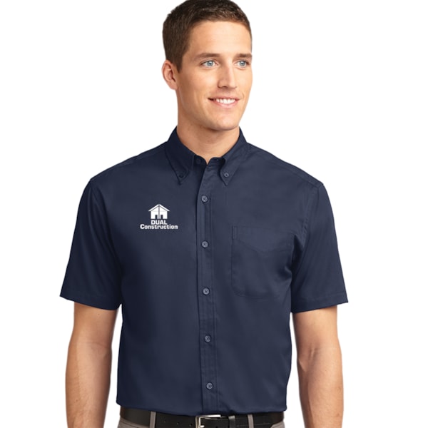 Easy Care Men's Short Sleeve Shirts, Custom Product Add Your Logo