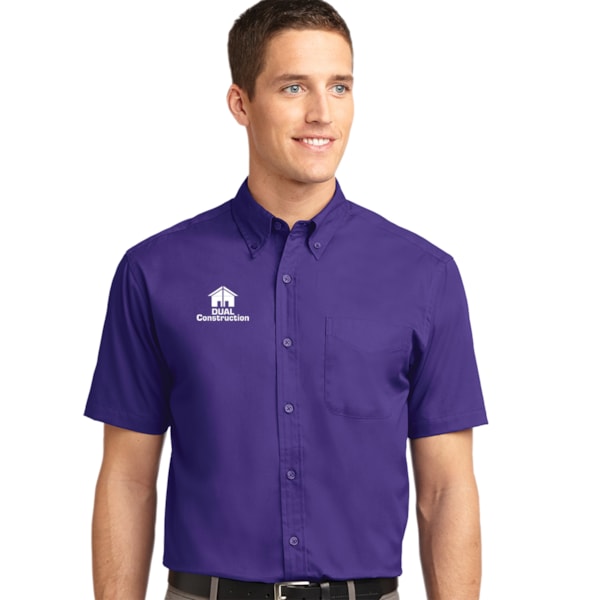 Easy Care Men's Short Sleeve Shirts, Custom Product Add Your Logo
