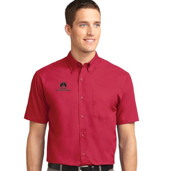 Easy Care Men's Short Sleeve Shirts, Custom Product Add Your Logo