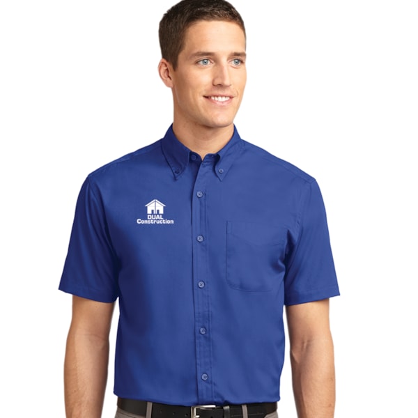 Easy Care Men's Short Sleeve Shirts, Custom Product Add Your Logo