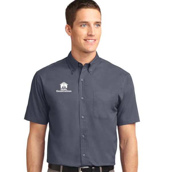 Easy Care Men's Short Sleeve Shirts, Custom Product Add Your Logo