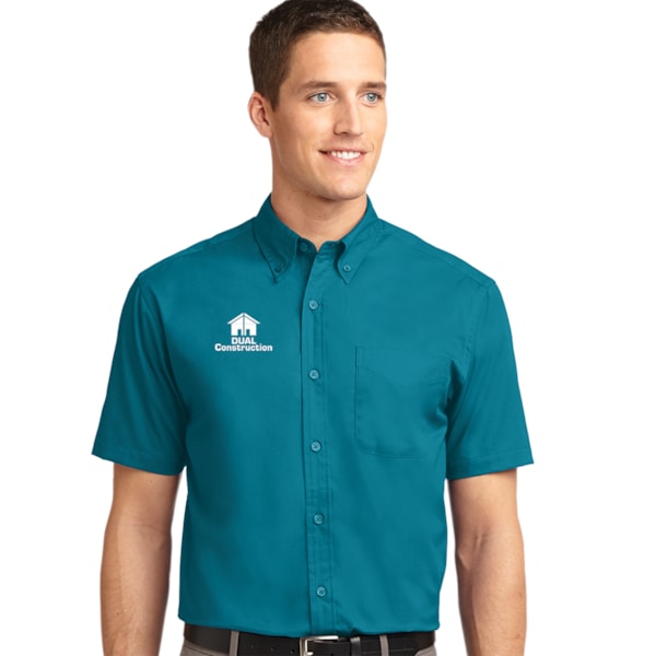Easy Care Men's Short Sleeve Shirts, Custom Product Add Your Logo