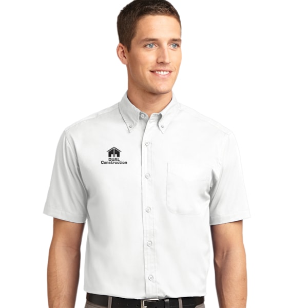 Easy Care Men's Short Sleeve Shirts, Custom Product Add Your Logo