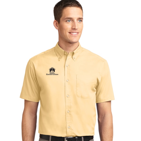 Easy Care Men's Short Sleeve Shirts, Custom Product Add Your Logo