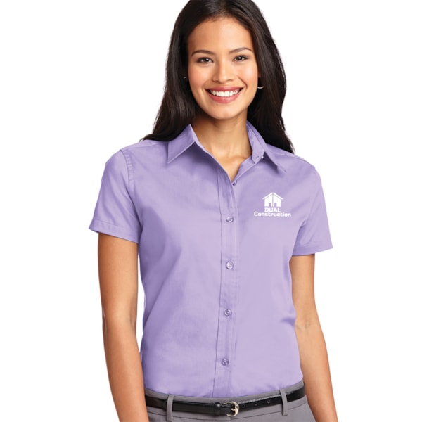 Easy Care Women's Short Sleeve Shirts, Custom Product Add Your Logo