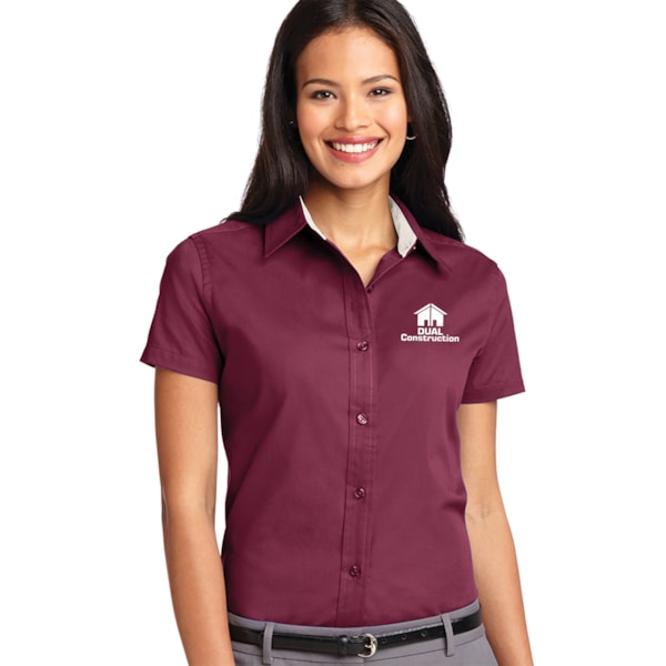 Easy Care Women's Short Sleeve Shirts, Custom Product Add Your Logo