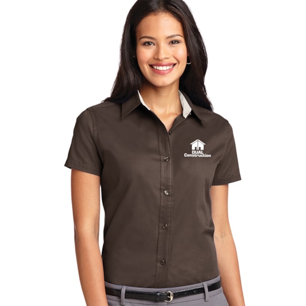 Easy Care Women's Short Sleeve Shirts, Custom Product Add Your Logo
