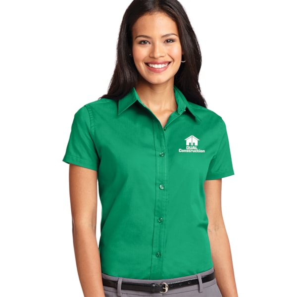 Easy Care Women's Short Sleeve Shirts, Custom Product Add Your Logo